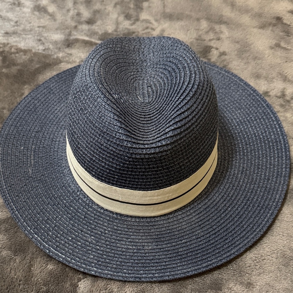Classic Black Straw Fedora with Beige Band - Men Accessories